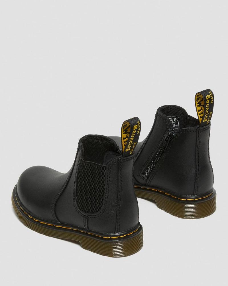 Dr Martens Infant/Toddler 2976 Softy T Leren Laarsjes Kinderen Zwart | NL 155FDN